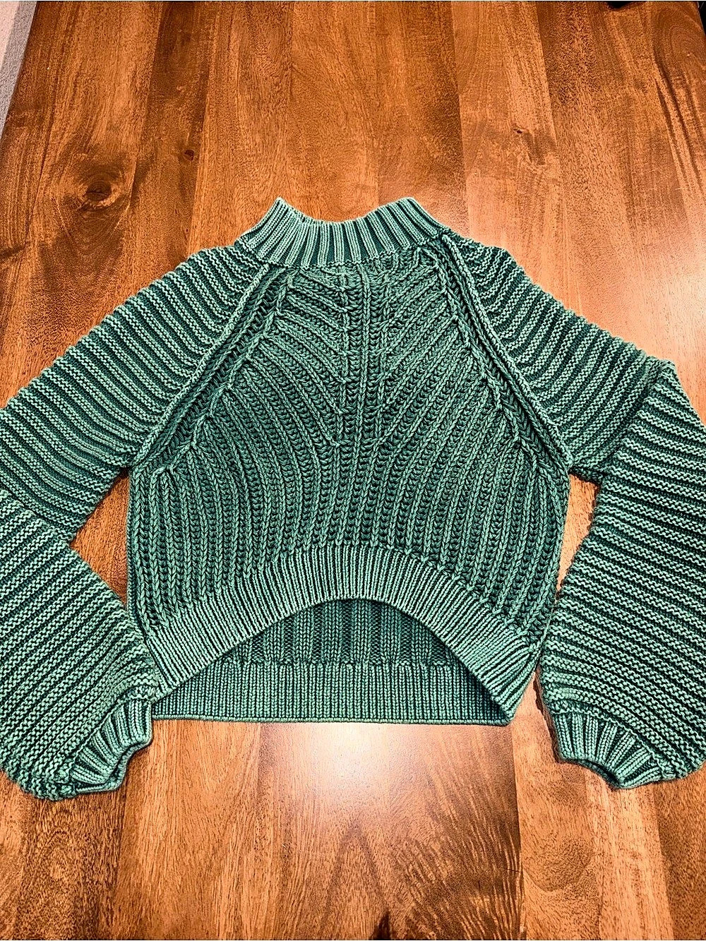 Free People Pullover Green Mock Neck Sweater
